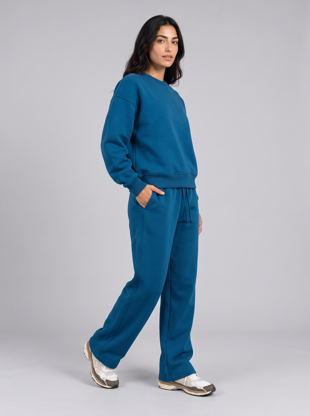 Full Set Boxy Crewneck - Blue - Muse Set 30