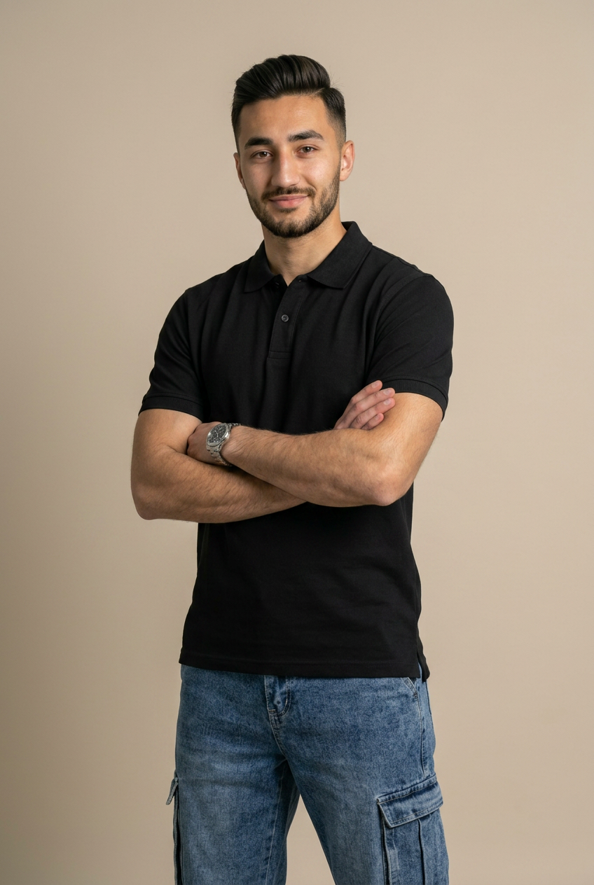 Polo T-shirt Black