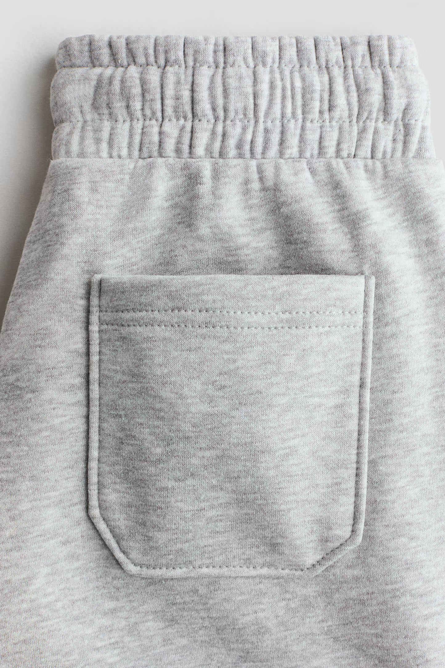 Wide Leg Melton Cotton Sweatpants - Heather Gray