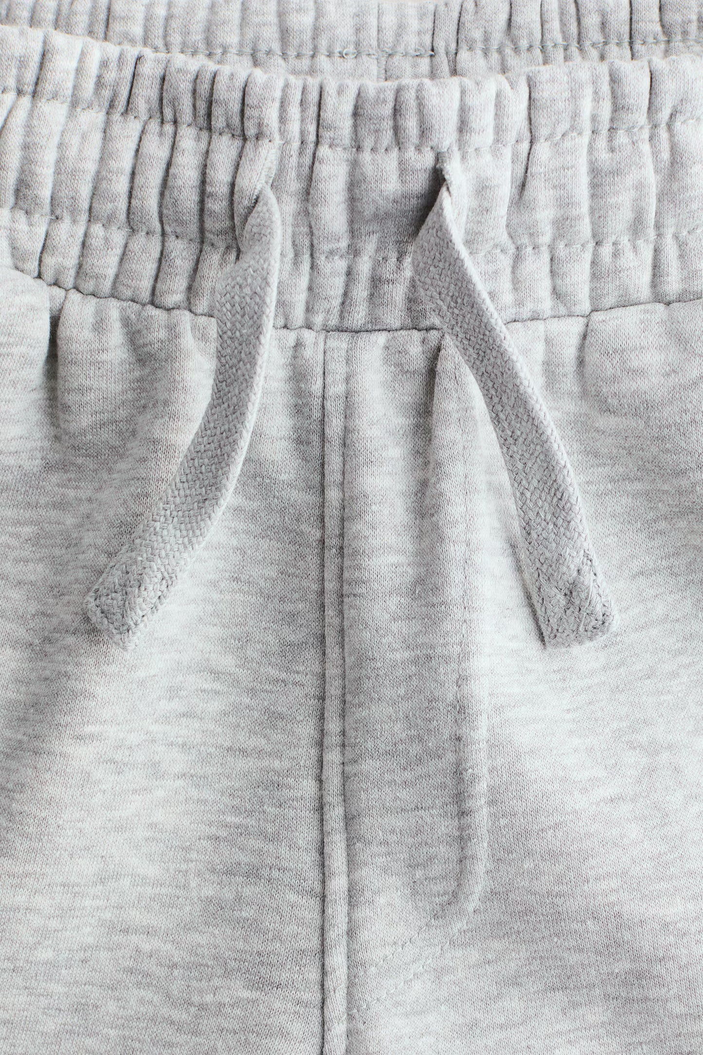 Wide Leg Melton Cotton Sweatpants - Heather Gray