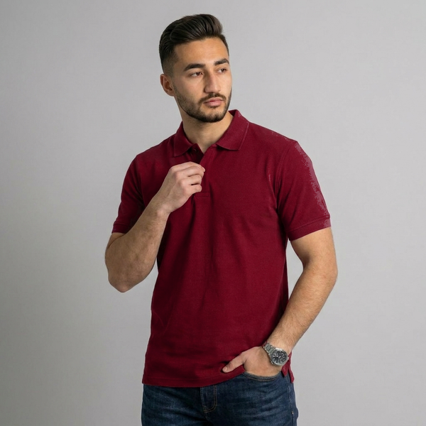 Polo T-Shirt - Burgundy