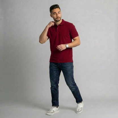 Polo T-Shirt - Burgundy
