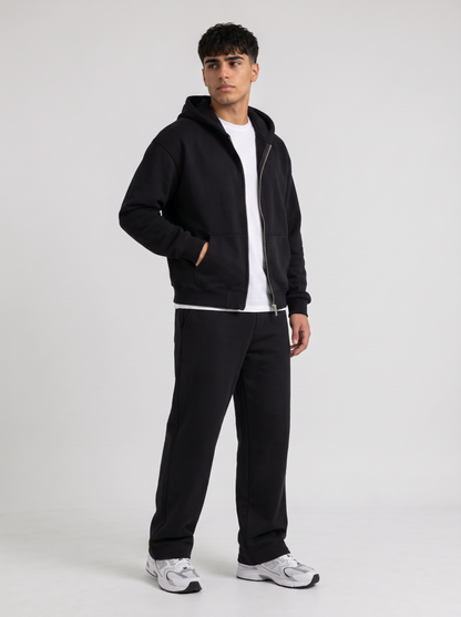 Full Set Double Zip Hoodie - Black - Pulse Set 30