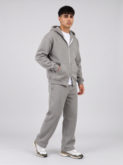 Full Set Double Zip Hoodie - Grey - Pulse Set 30