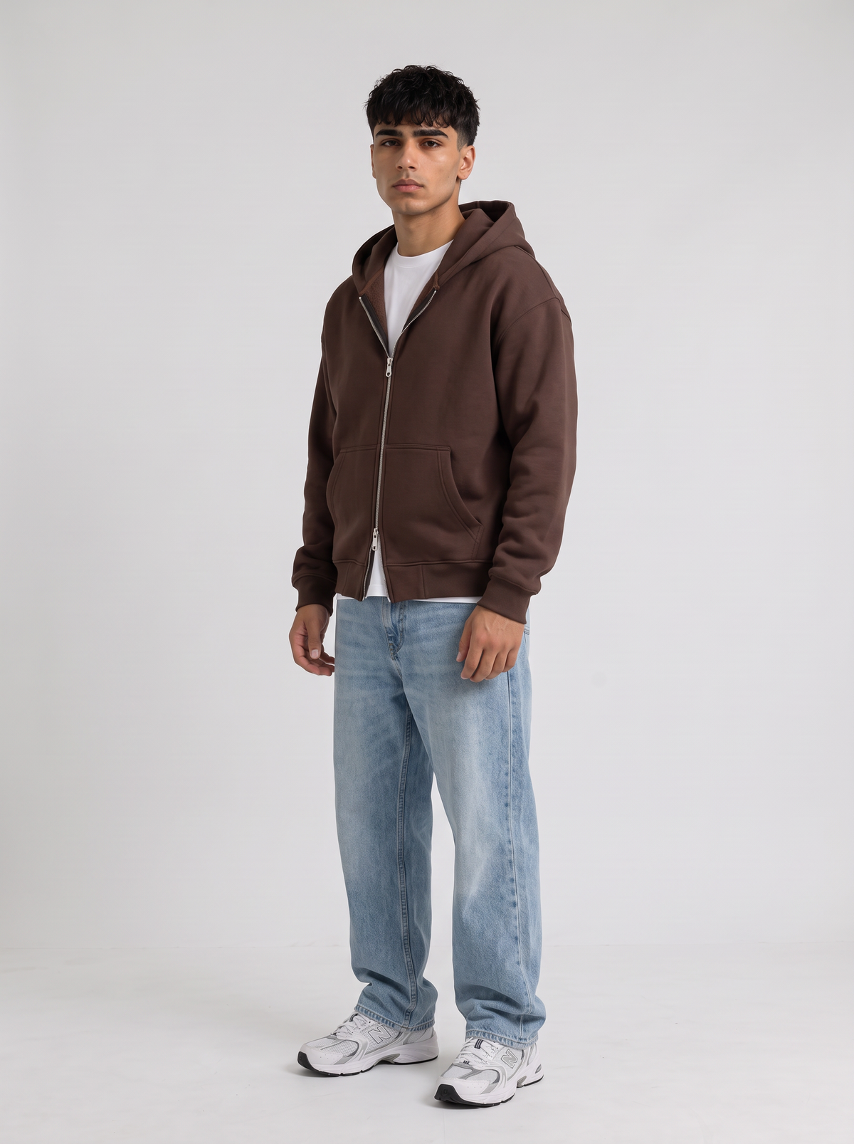 Double Zip Hoodie - Brown - Pulse 30 Degree