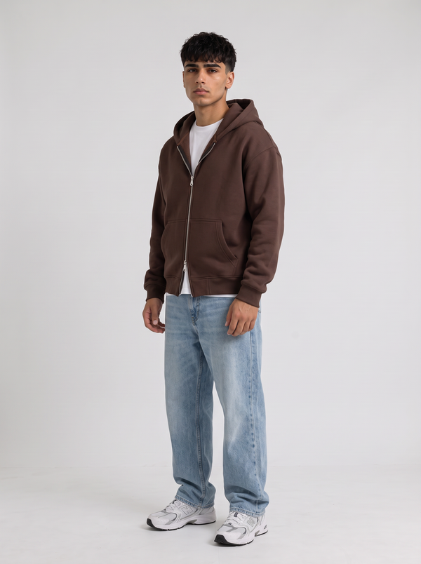 Double Zip Hoodie - Brown - Pulse 30 Degree
