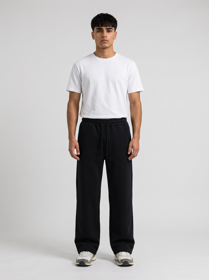 Winter Wide Leg Sweatpants - Black - Pulse Front Hero