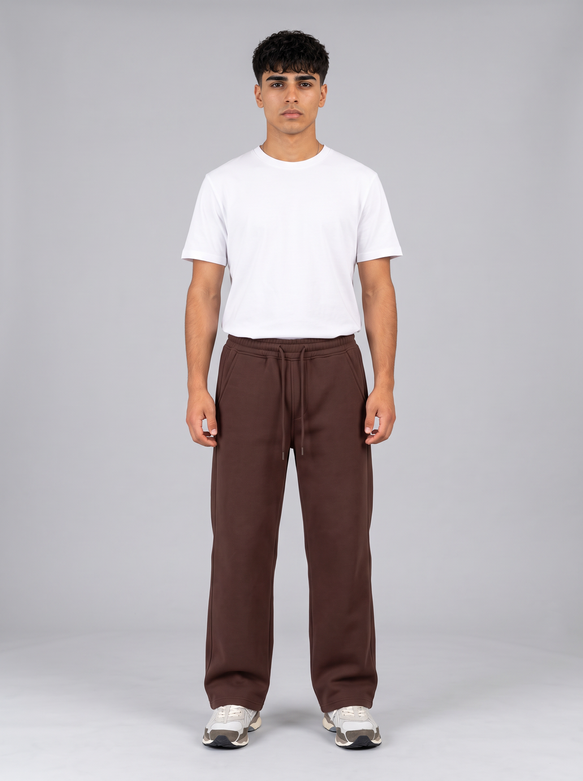 Winter Wide Leg Sweatpants - Brown - Pulse Front Hero