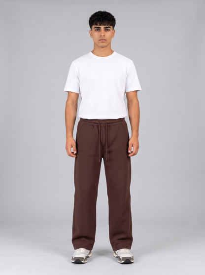 Winter Wide Leg Sweatpants - Brown - Pulse Front Hero