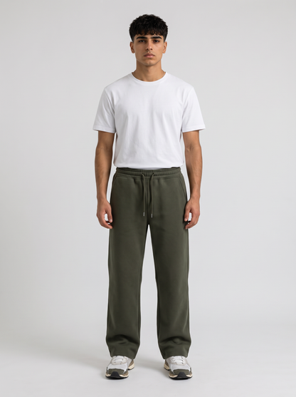 Winter Wide Leg Sweatpants - Olive - Pulse Front Hero