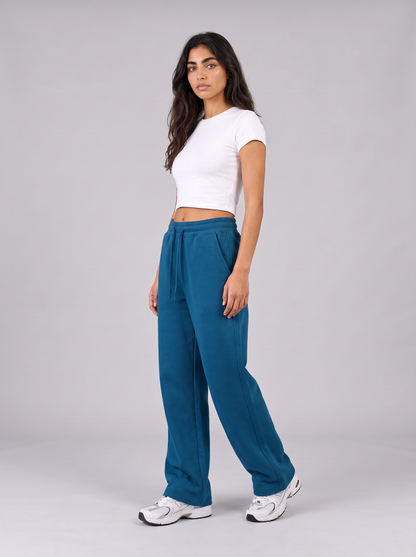 Winter Wide Leg Sweatpants - Blue - Aura 30 Degree