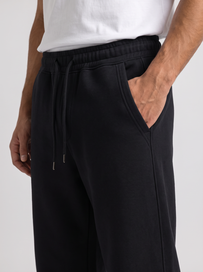 Winter Wide Leg Sweatpants - Black - Pulse Detail