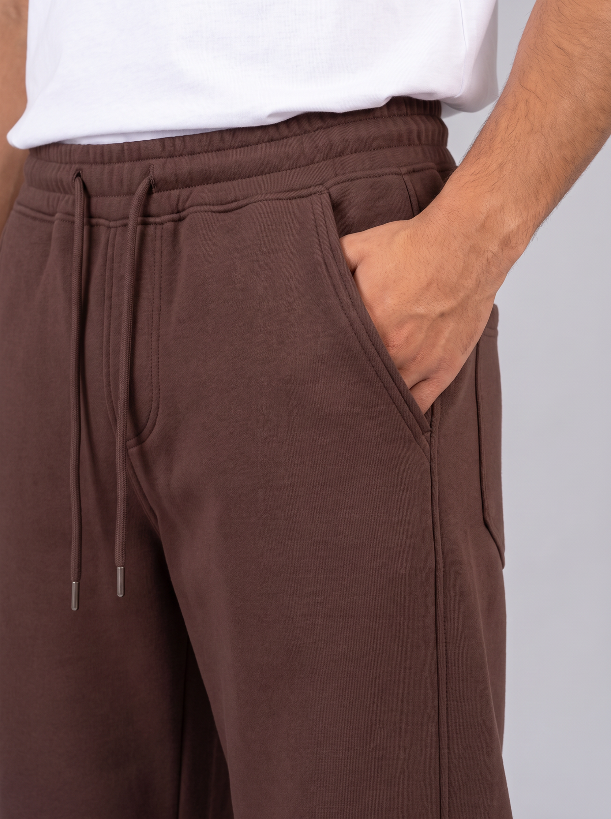 Winter Wide Leg Sweatpants - Brown - Pulse Detail