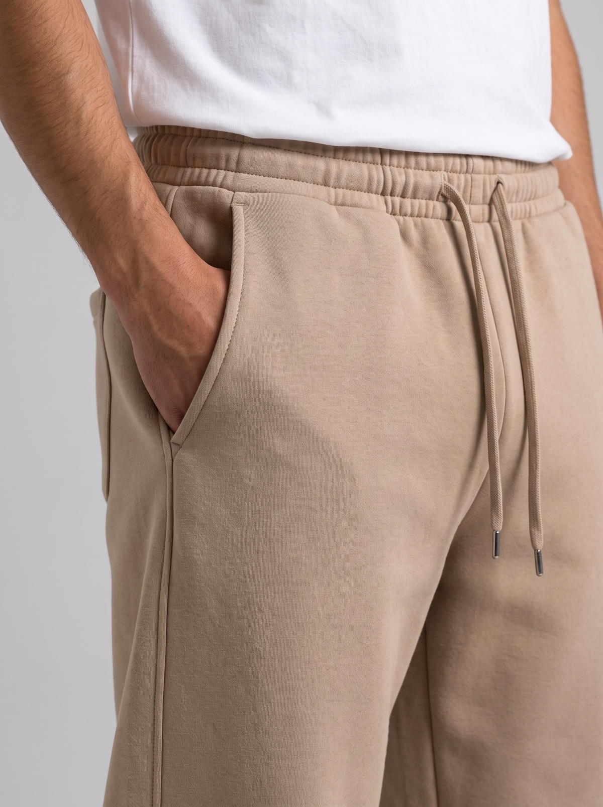 Winter Wide Leg Sweatpants - Beige - Pulse Detail