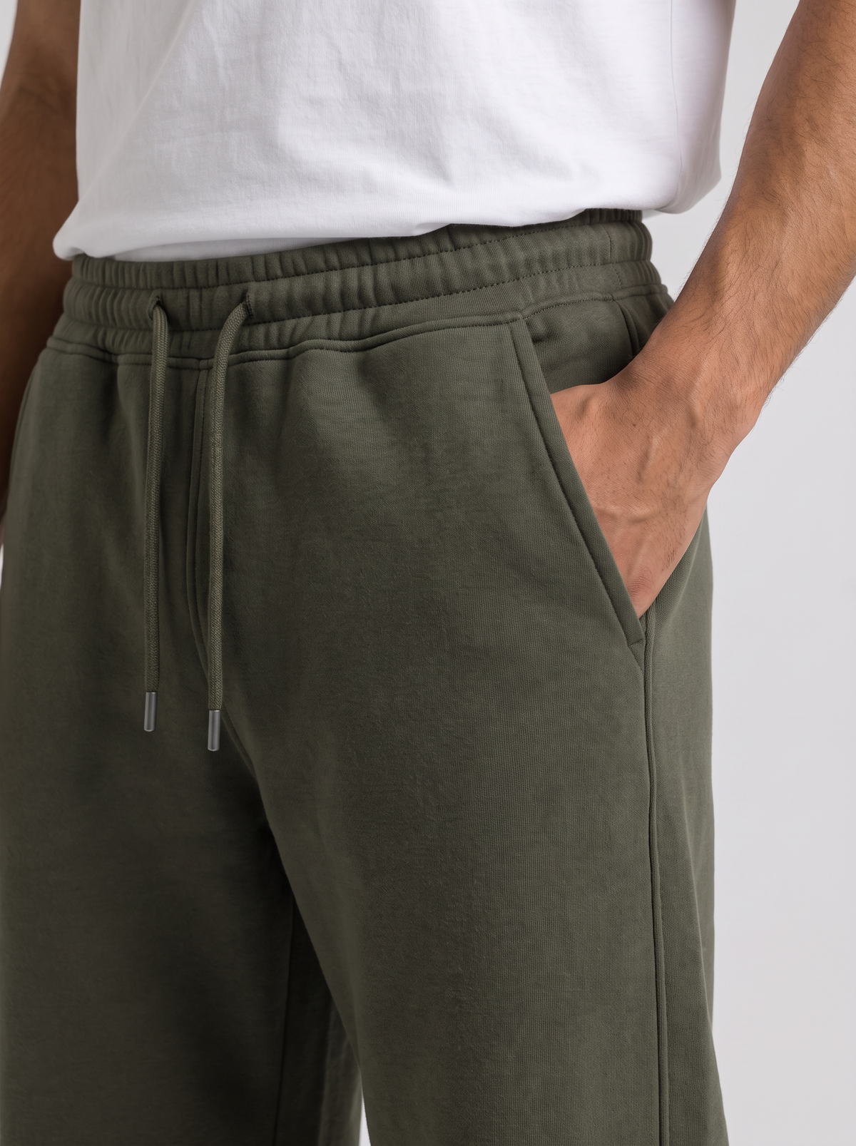 Winter Wide Leg Sweatpants - Olive - Pulse Detail