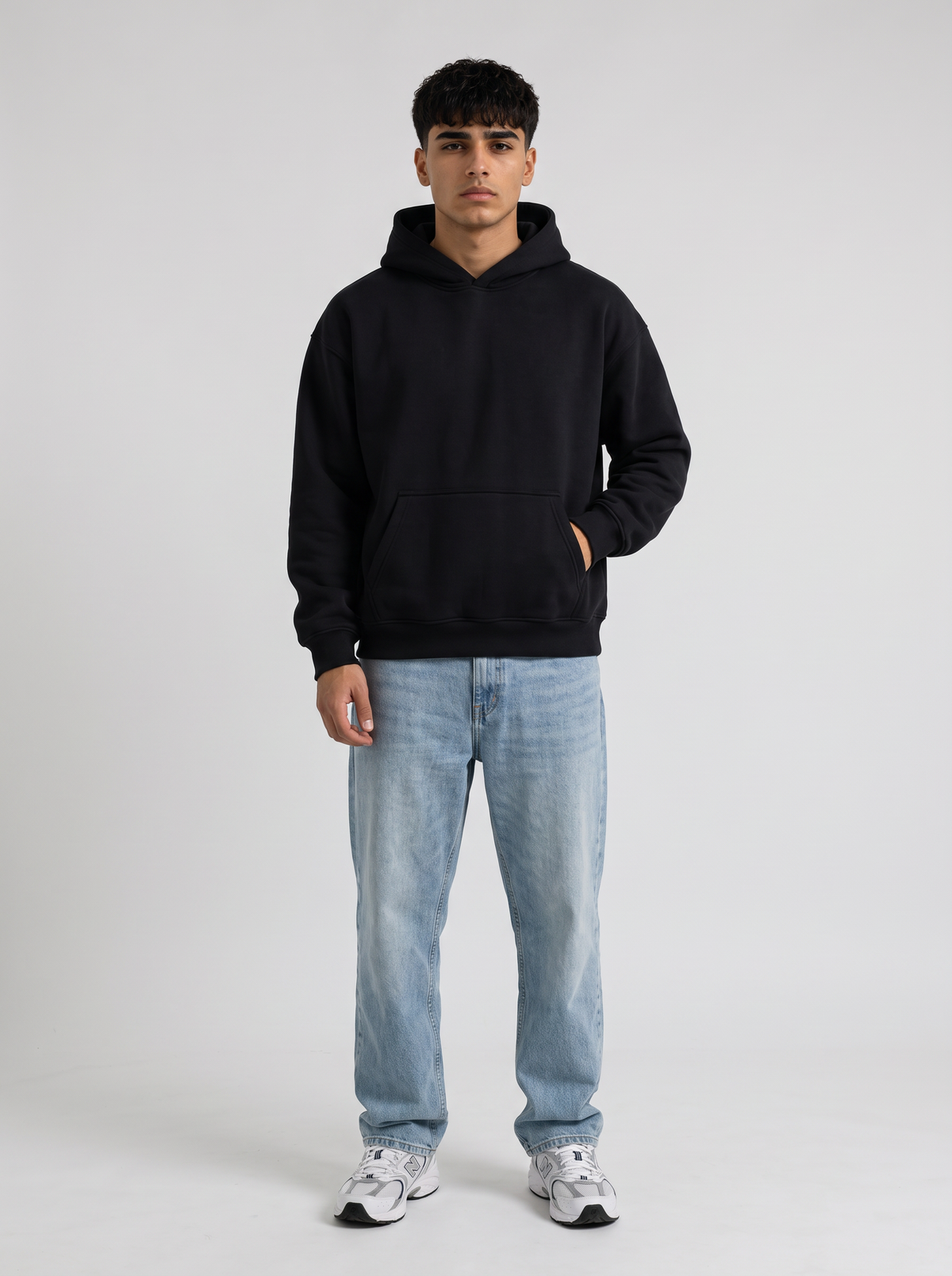 Oversized Hoodie - Black - Pulse Front Hero