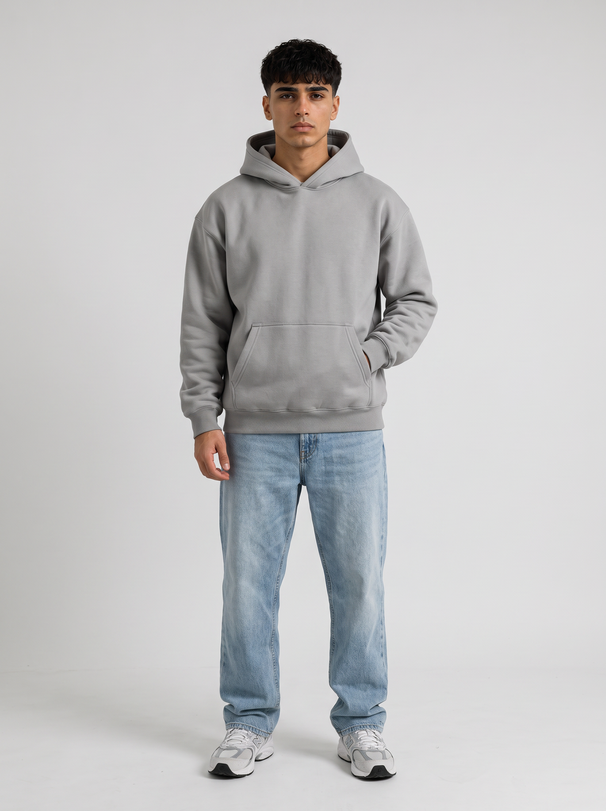 Oversized Hoodie - Grey - Pulse Front Hero