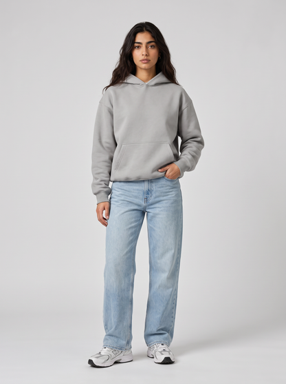 Oversized Hoodie - Grey - Aura Front Hero