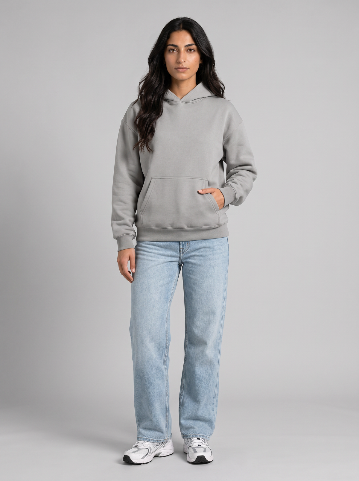 Oversized Hoodie - Grey - Muse Front Hero