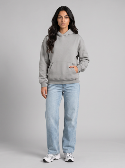 Oversized Hoodie - Grey - Muse Front Hero