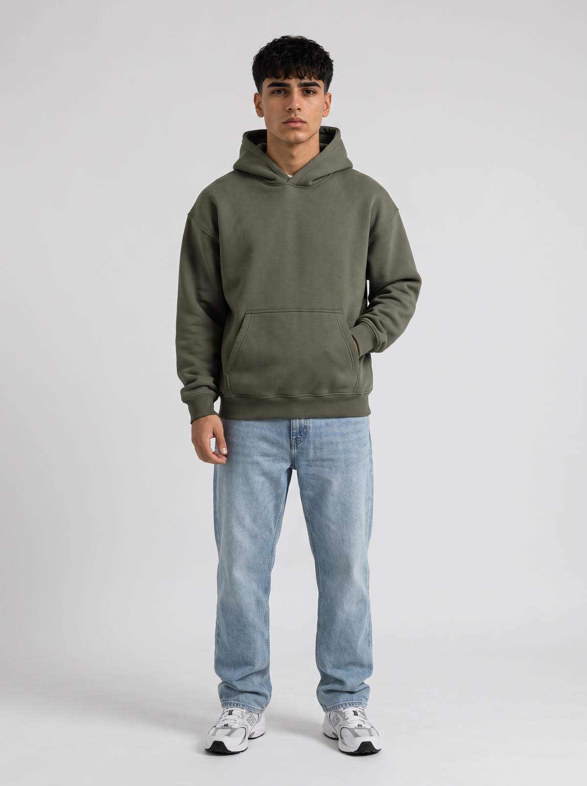 Oversized Hoodie - Olive - Pulse Front Hero