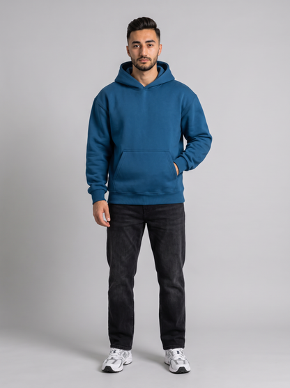 Oversized Hoodie - Blue - Hero Front Hero