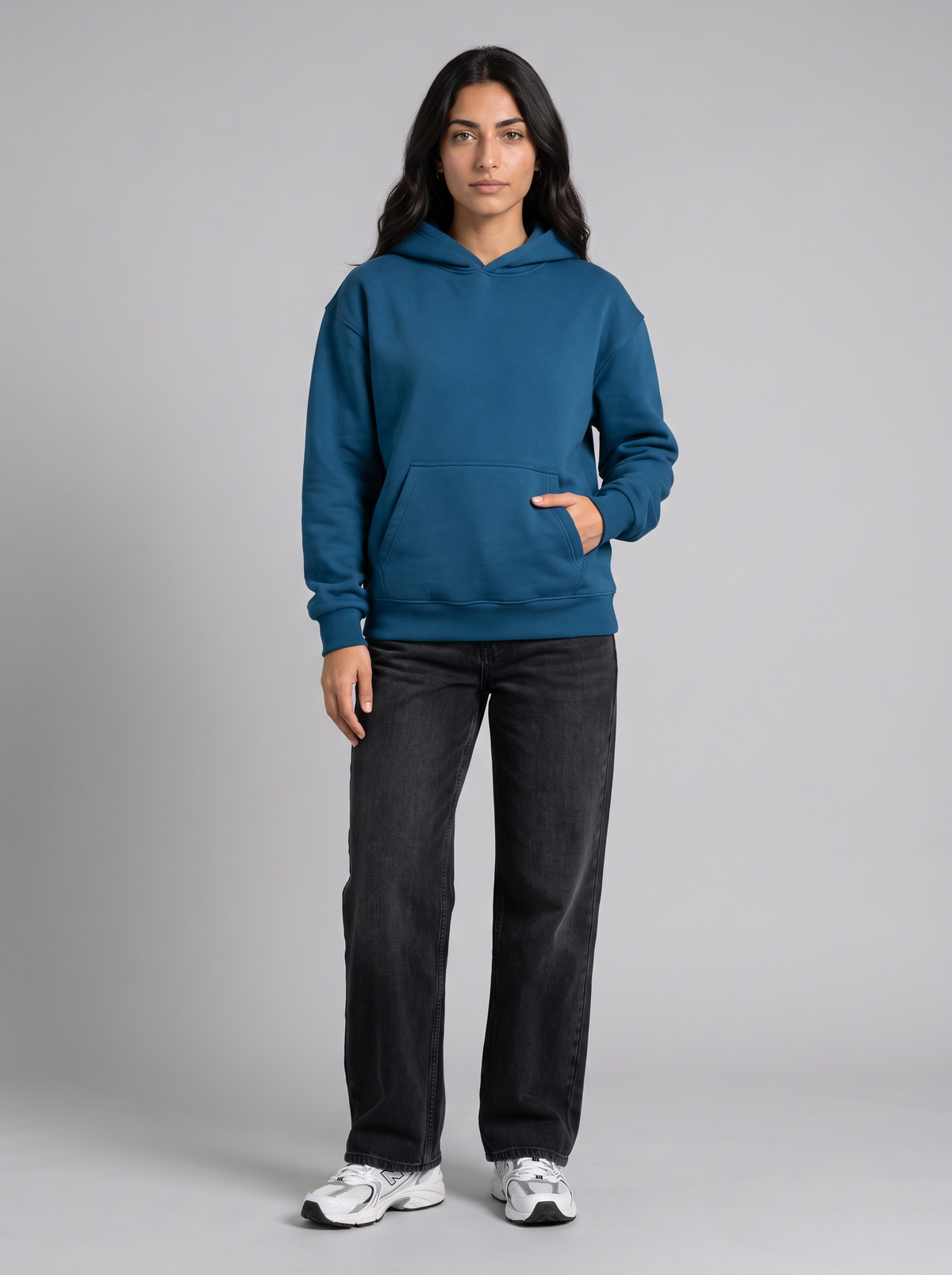 Oversized Hoodie - Blue - Muse Front Hero