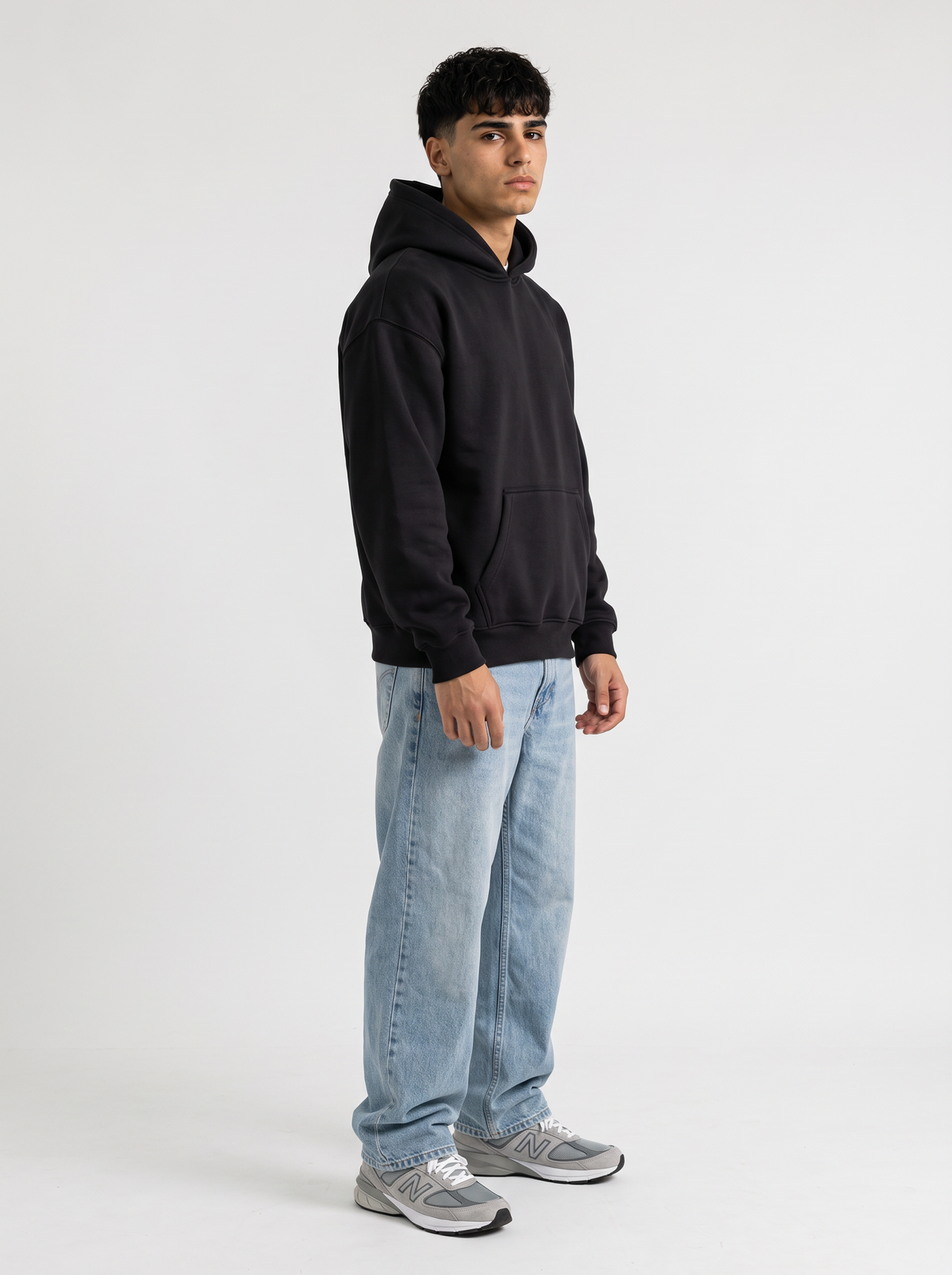 Oversized Hoodie - Black - Pulse 30 Degree