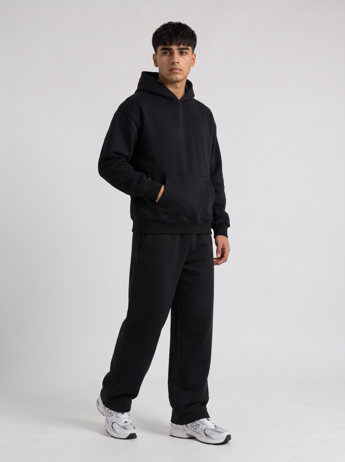 Full Set Oversized Hoodie - Black - Pulse Set 30