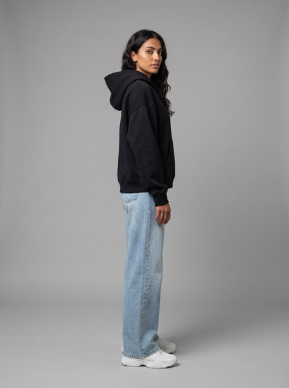 Oversized Hoodie - Black - Aura 30 Degree