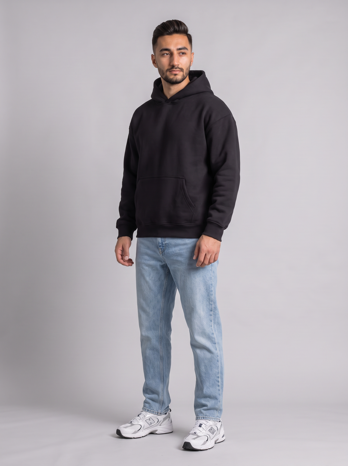 Oversized Hoodie - Black - Hero 30 Degree