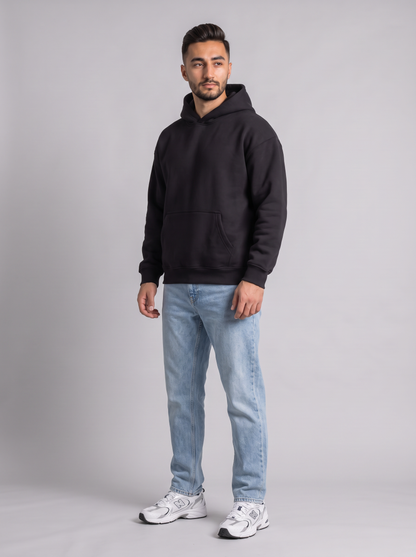 Oversized Hoodie - Black - Hero 30 Degree