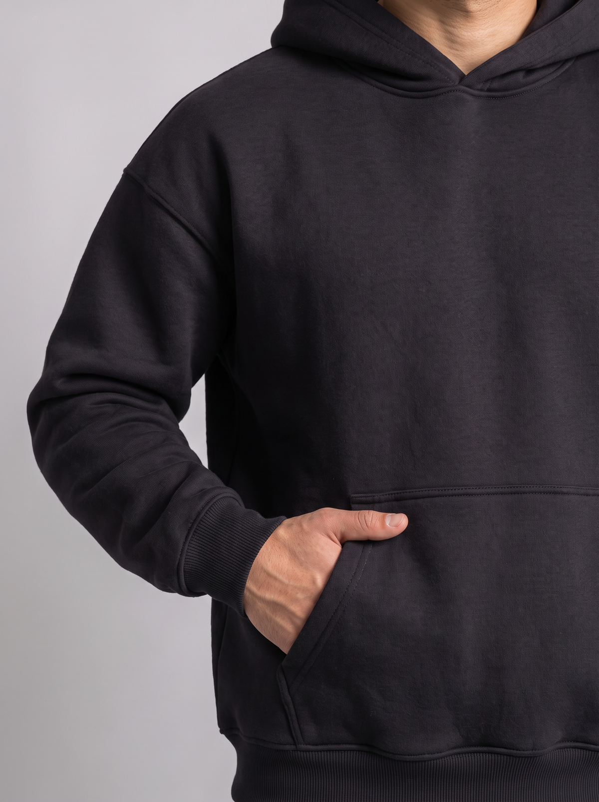 Oversized Hoodie - Black - Hero Detail
