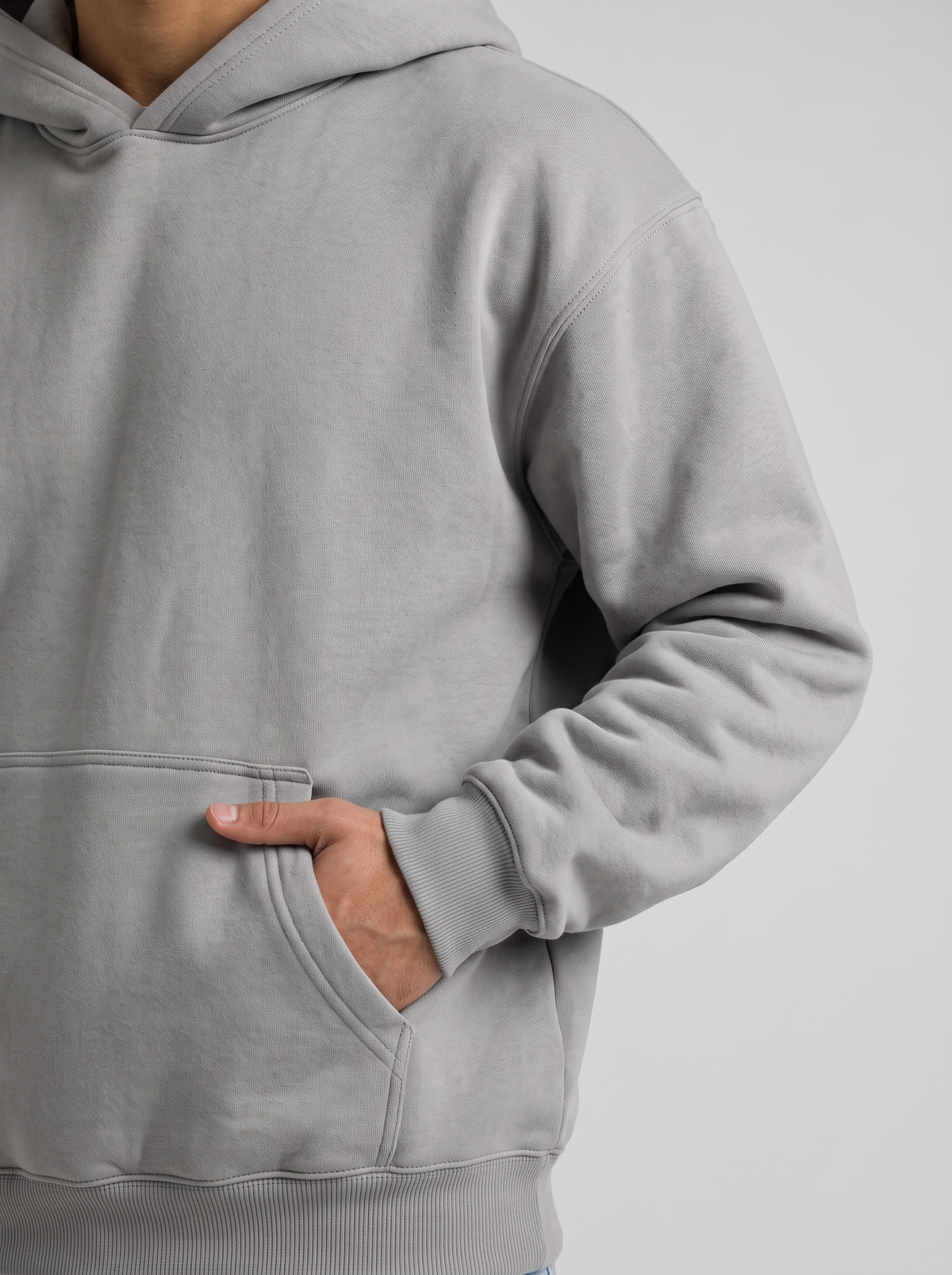 Oversized Hoodie - Grey - Pulse Detail