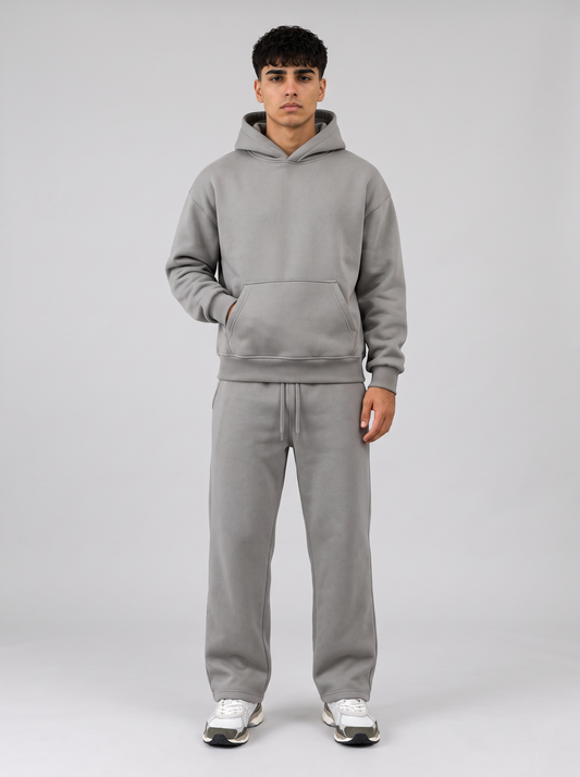 Full Set Oversized Hoodie - Grey - Pulse Set Front