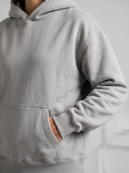 Oversized Hoodie - Grey - Muse Detail