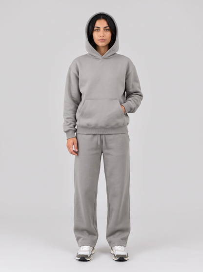 Full Set Oversized Hoodie - Grey - Muse Set Front