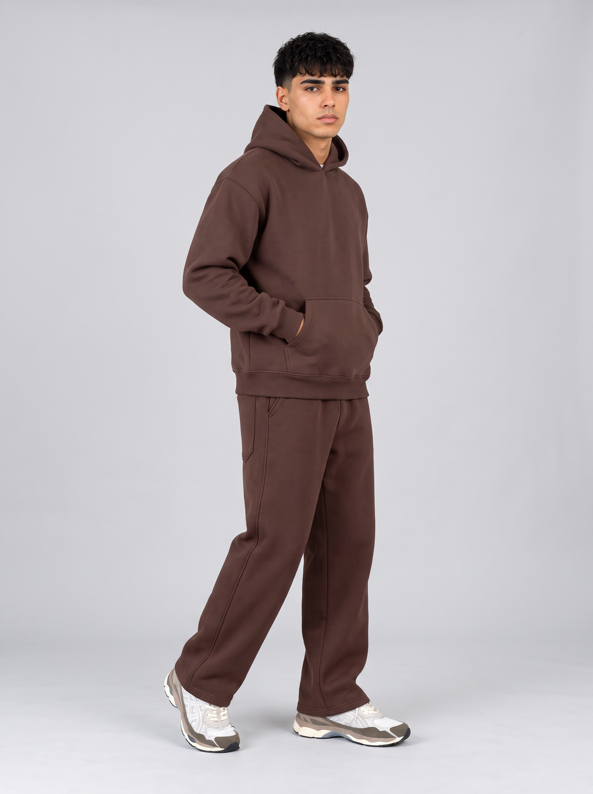 Full Set Oversized Hoodie - Brown - Pulse Set 30