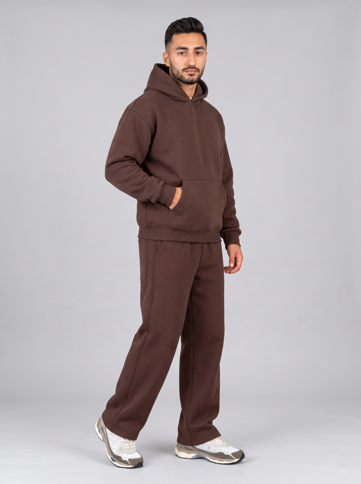 Full Set Oversized Hoodie - Brown - Hero Set 30