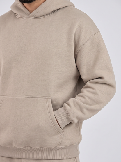 Oversized Hoodie - Beige - Pulse Detail