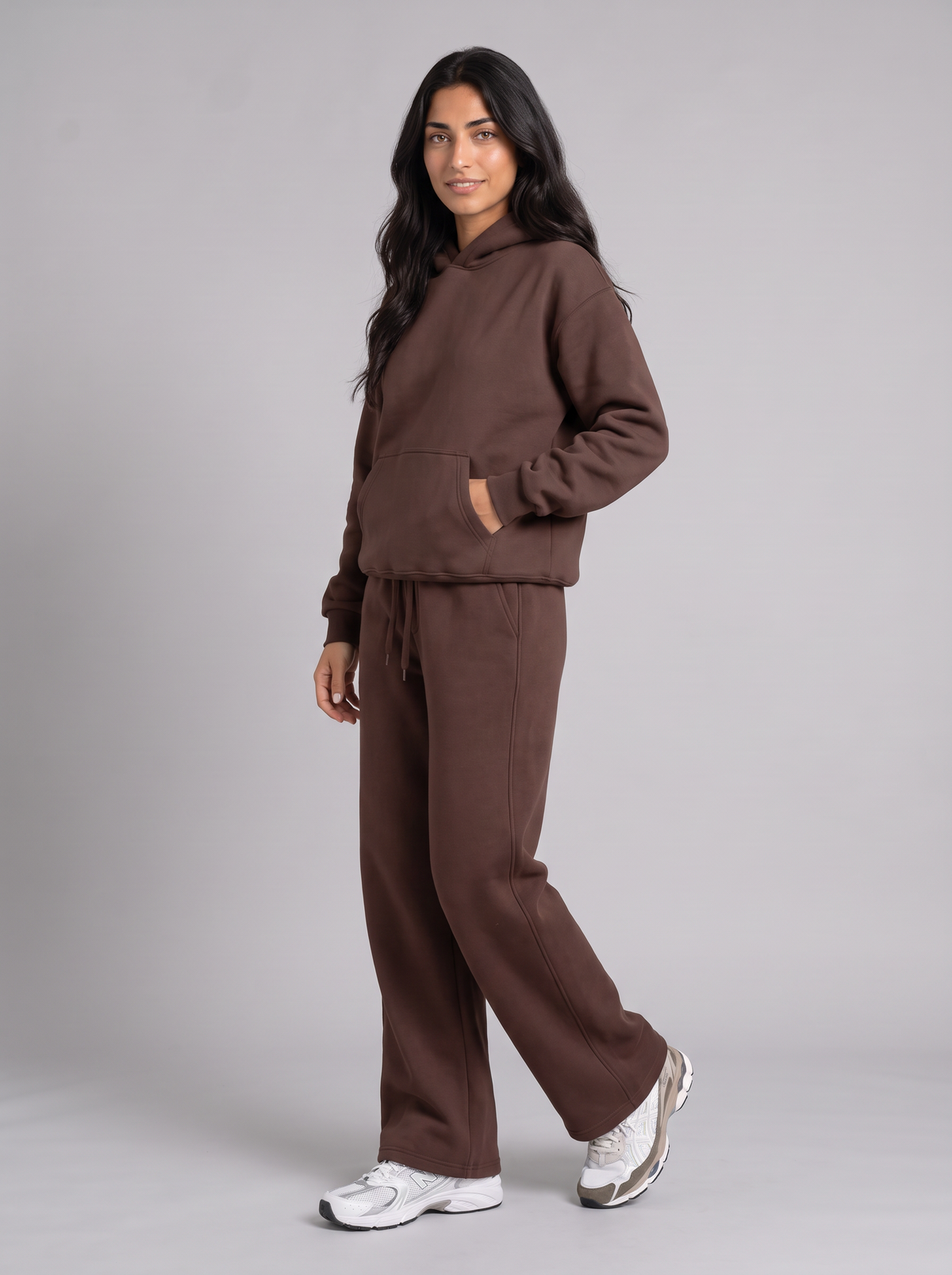 Full Set Oversized Hoodie - Brown - Muse Set 30