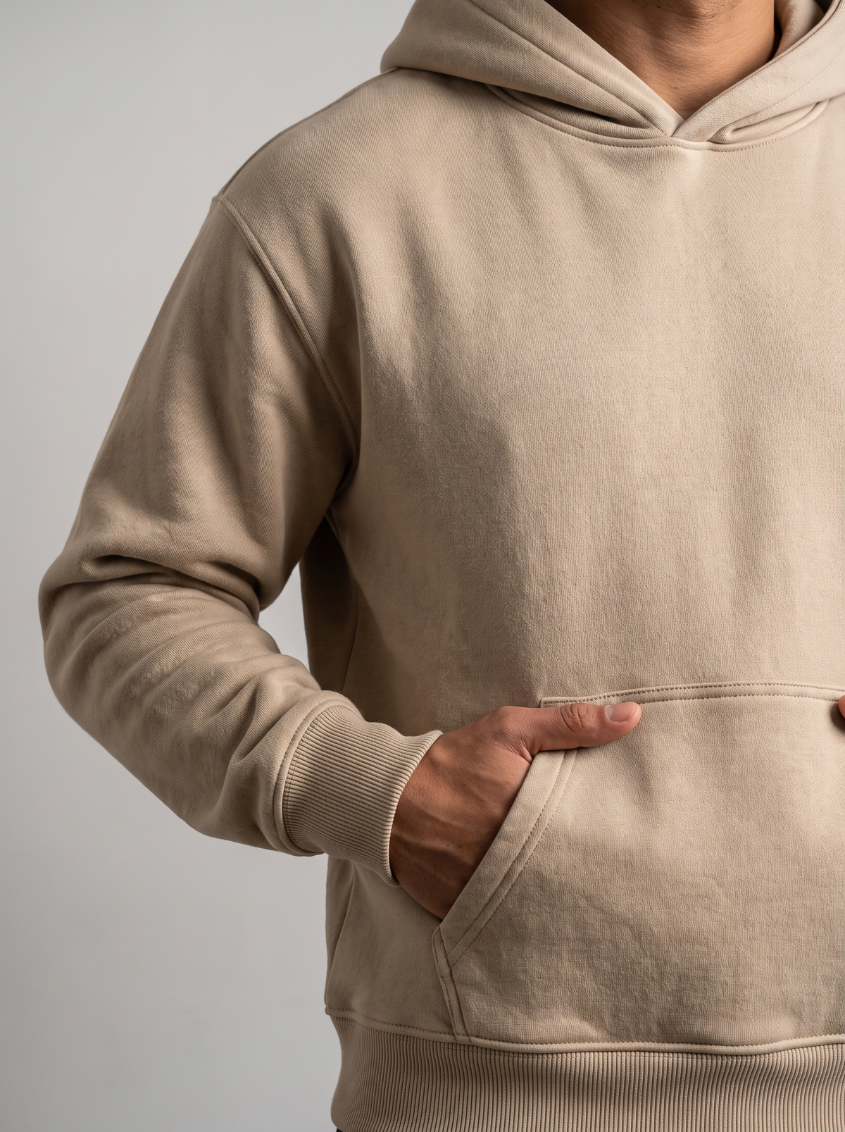 Oversized Hoodie - Beige - Hero Detail