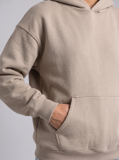 Oversized Hoodie - Beige - Muse Detail