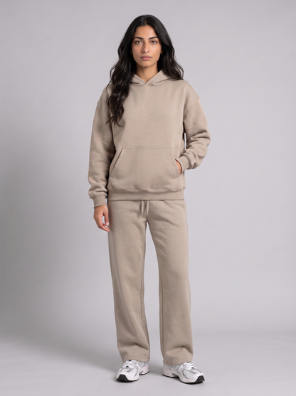 Oversized Hoodie - Beige - Muse Set Front