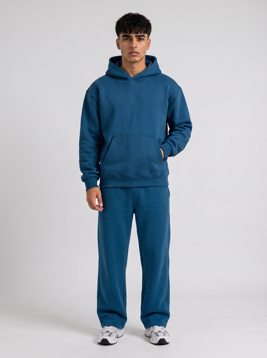 Full Set Oversized Hoodie - Blue - Pulse Set Front