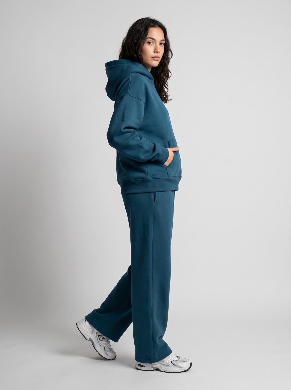 Full Set Oversized Hoodie - Blue - Aura Set 30