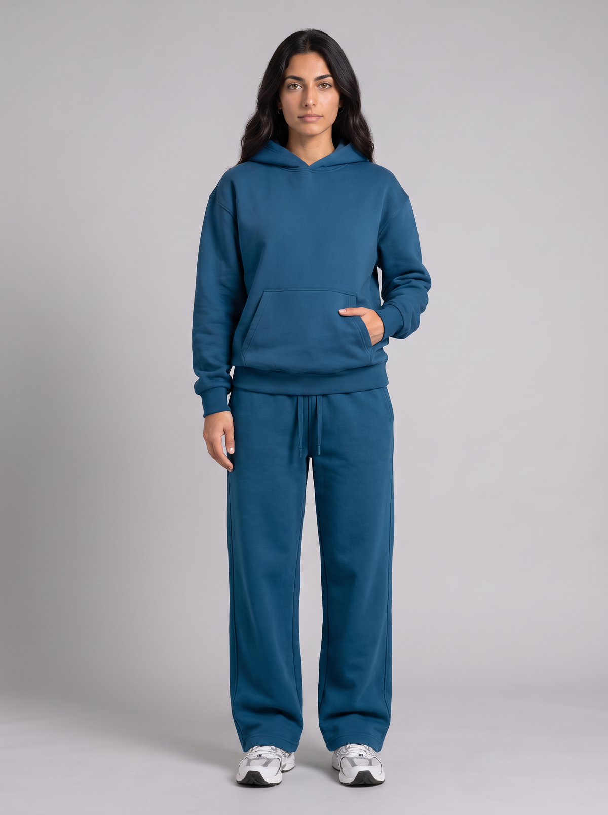 Oversized Hoodie - Blue - Muse Set Front