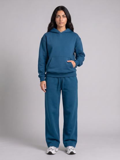 Full Set Oversized Hoodie - Blue - Muse Set Front