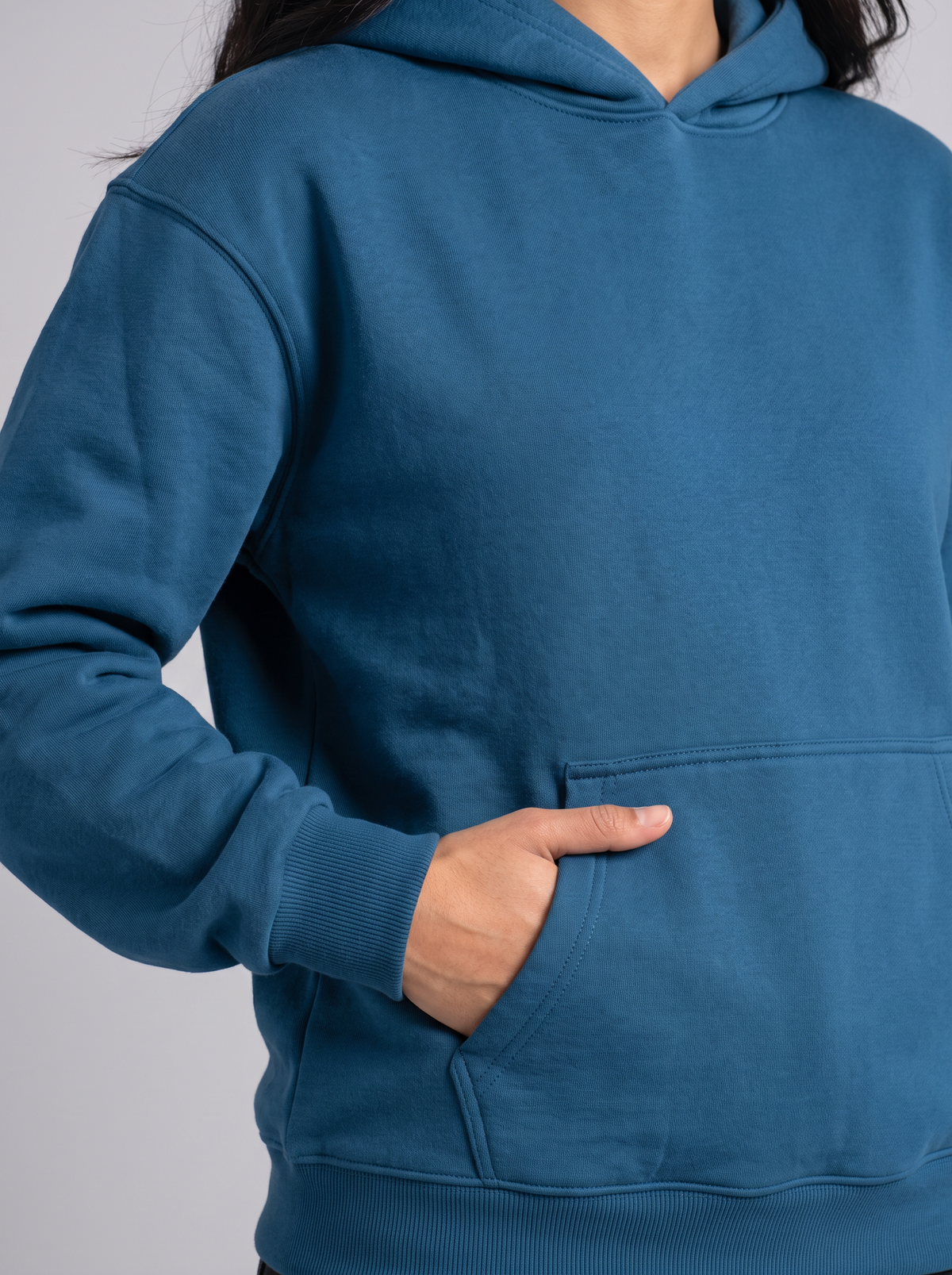 Oversized Hoodie - Blue - Muse Detail