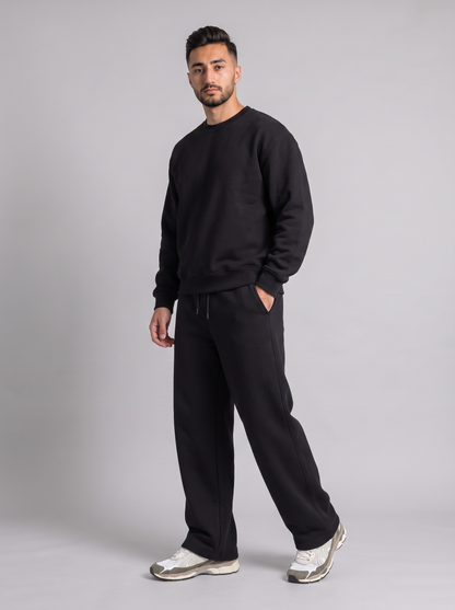 Full Set Boxy Crewneck - Black - Hero Set 30